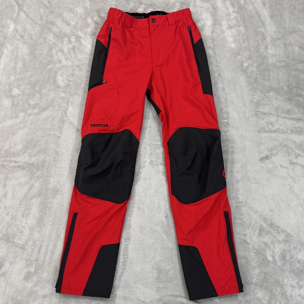 Marmot Pants Mens XS Pingora Red Climbing Mountaineering Schoeller Softshell